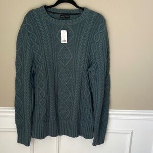NWT Men’s Banana Republic Cable Knit Sweater in Teal - XL